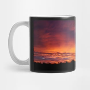 Airplane flying early morning Mug